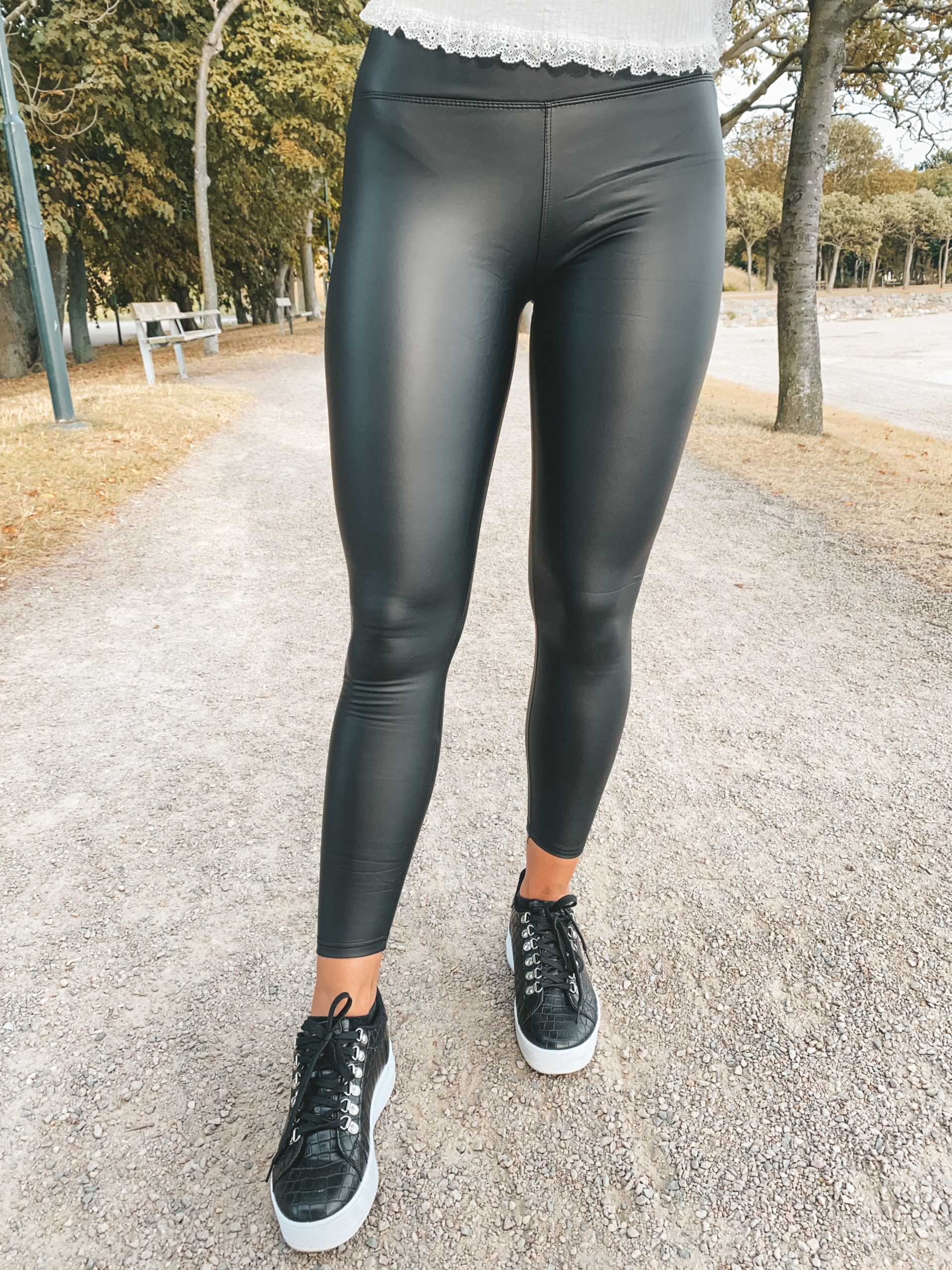 Skinn Tights Svart