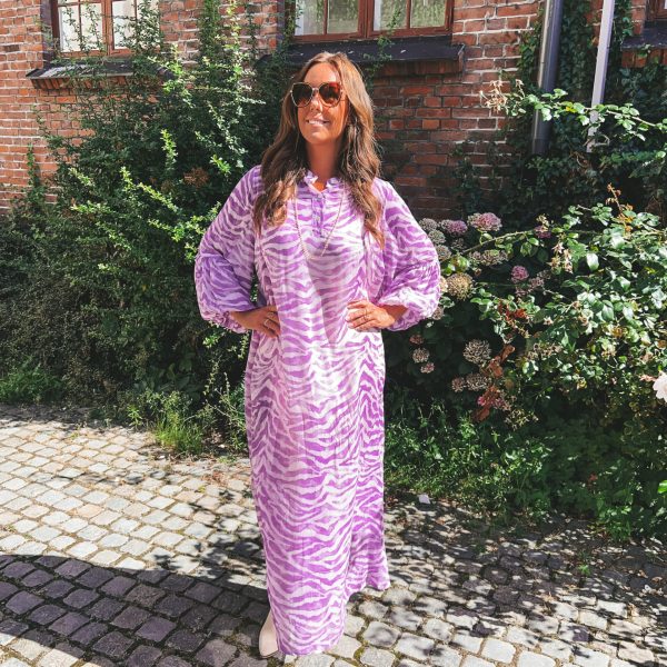 Viskosklänning - Violet Zebra