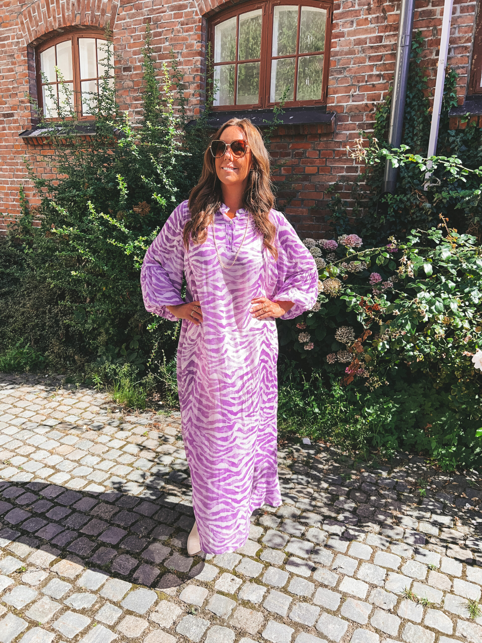 Viskosklänning - Violet Zebra