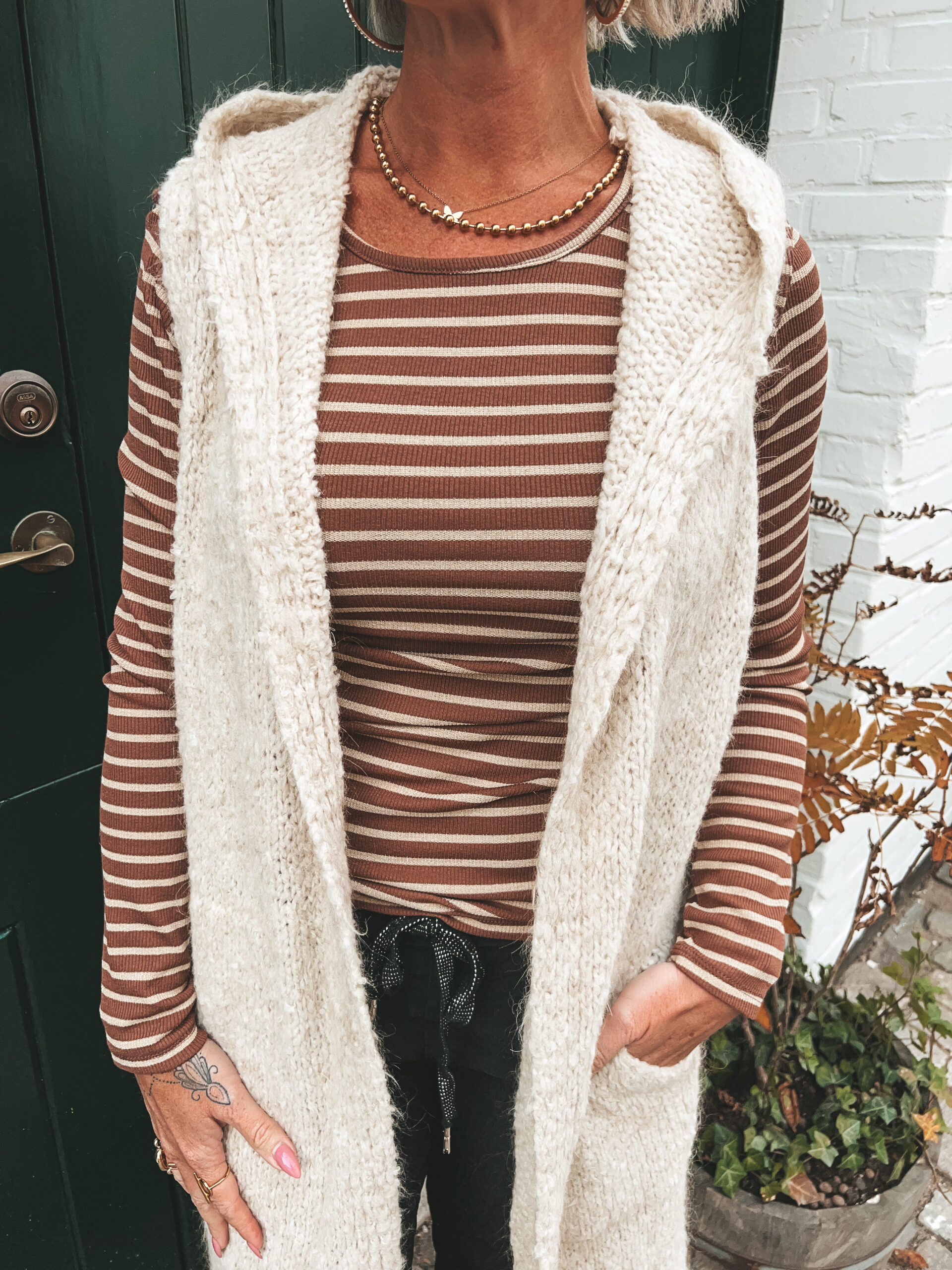 Randig Tröja - Brun/Guld - Bild 5