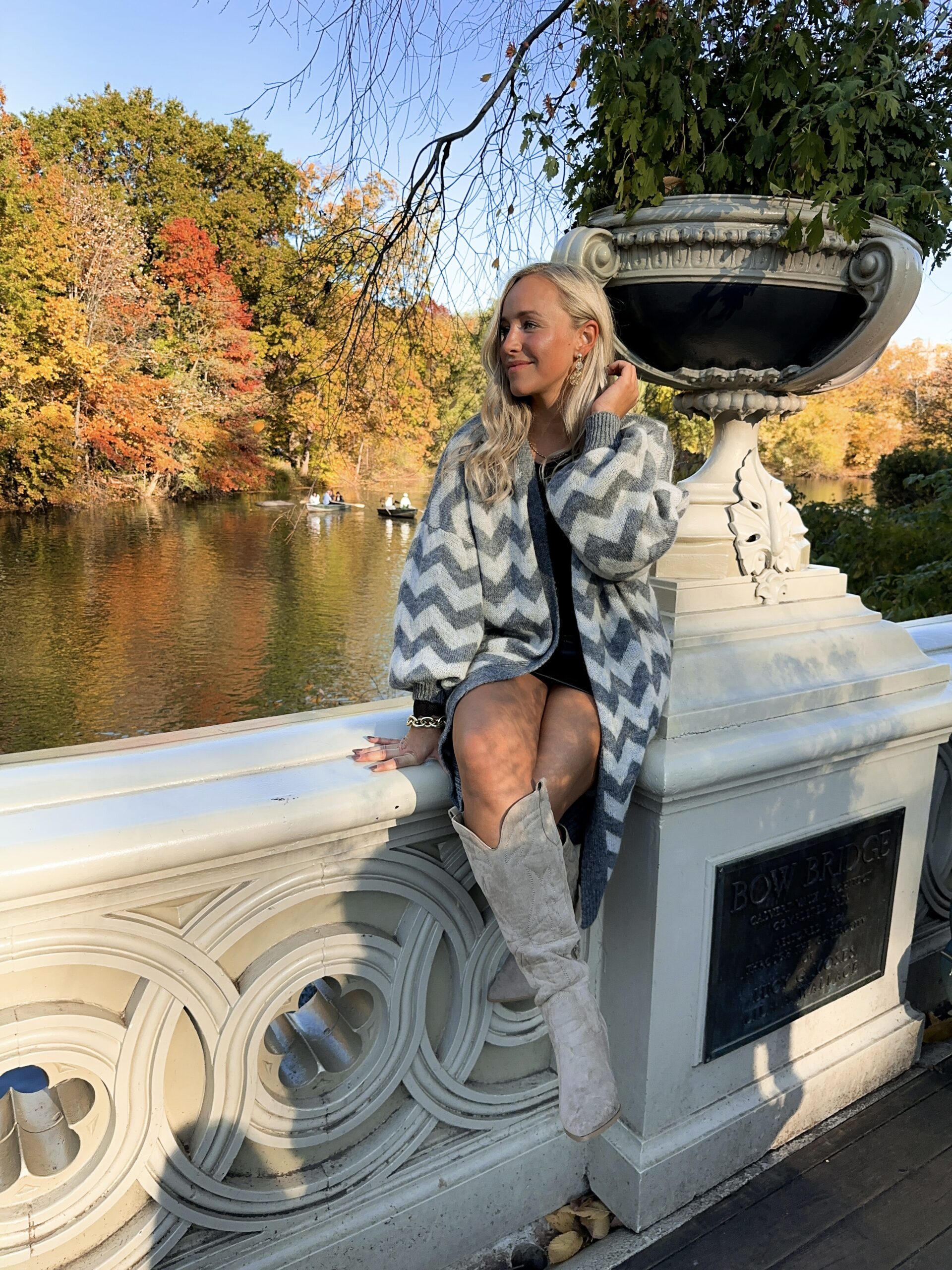 Grå Långkofta - Zick Zack - Bild 2