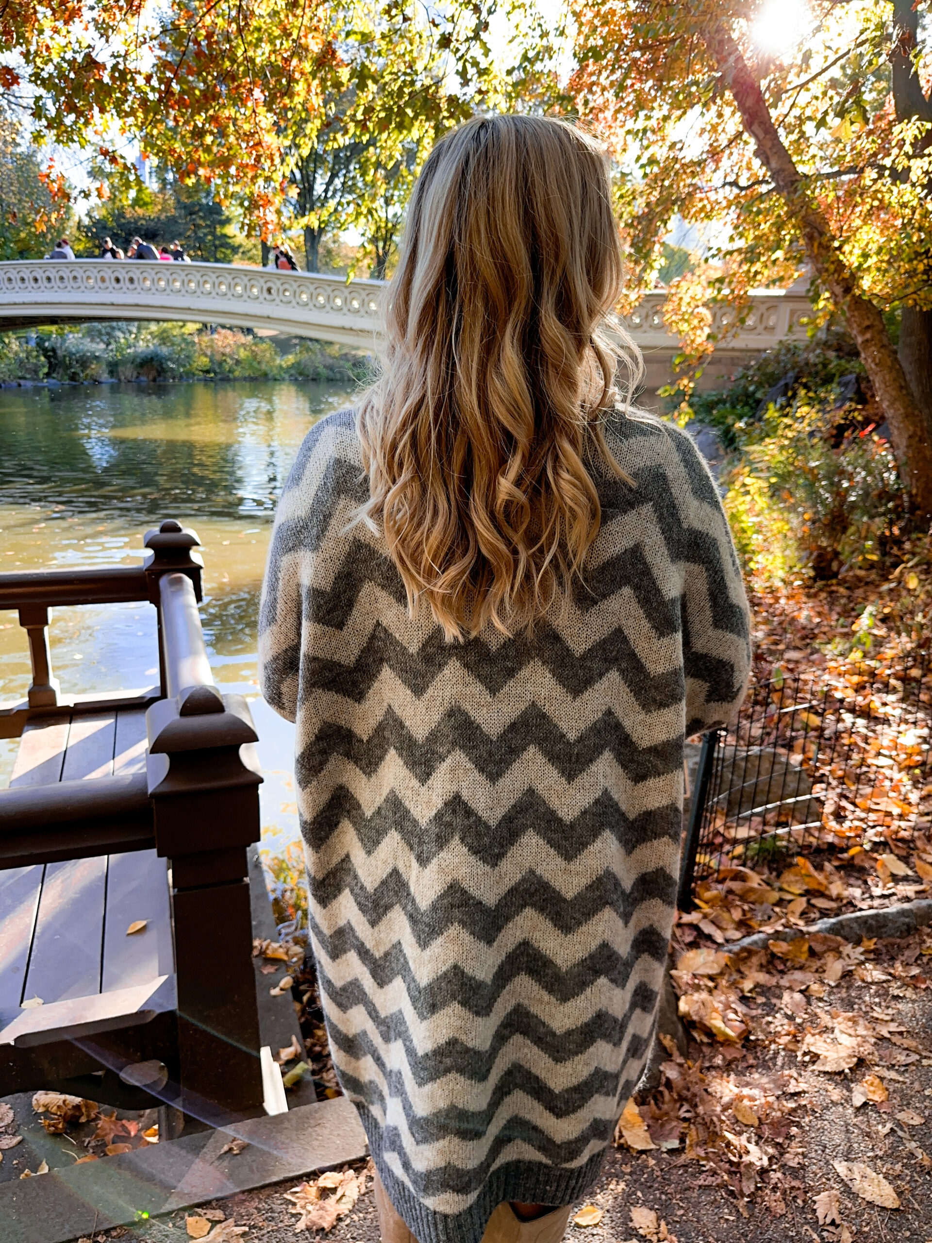 Grå Långkofta - Zick Zack - Bild 5