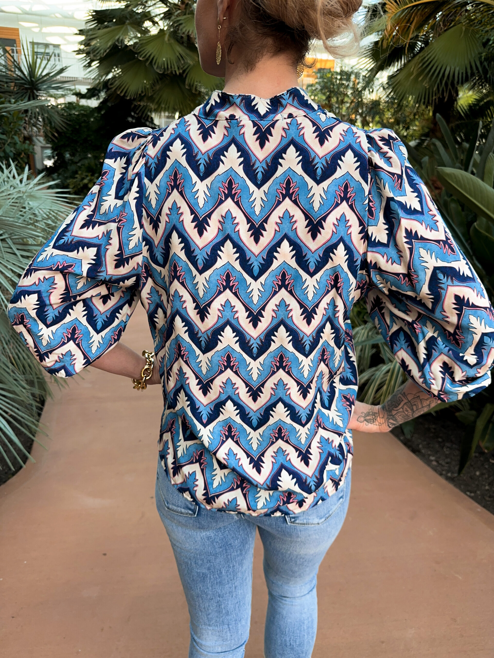 Viskosblus - Blue Scoro - Bild 3