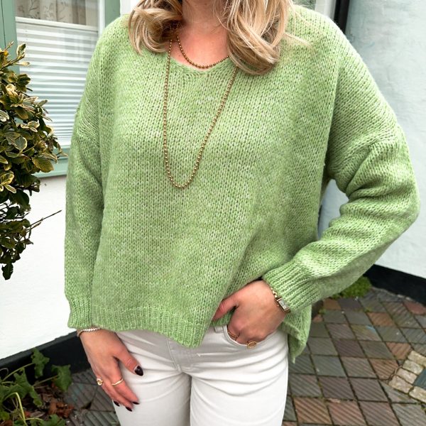 Stickad Tröja - Grön