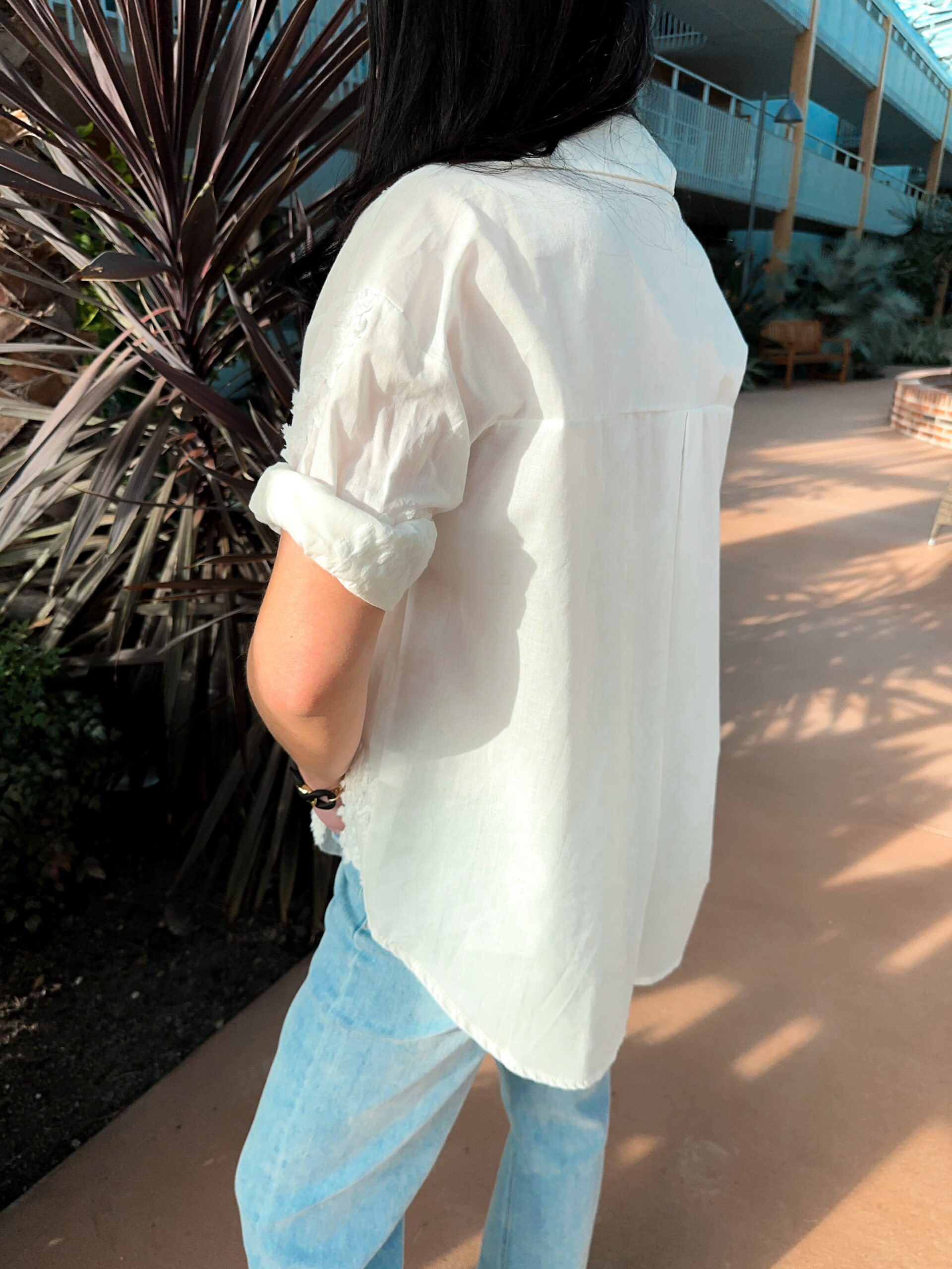 Vit Skjortblus - Brodyr - Bild 3