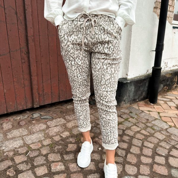 Baggy Byxa - Vit/Grå Leo