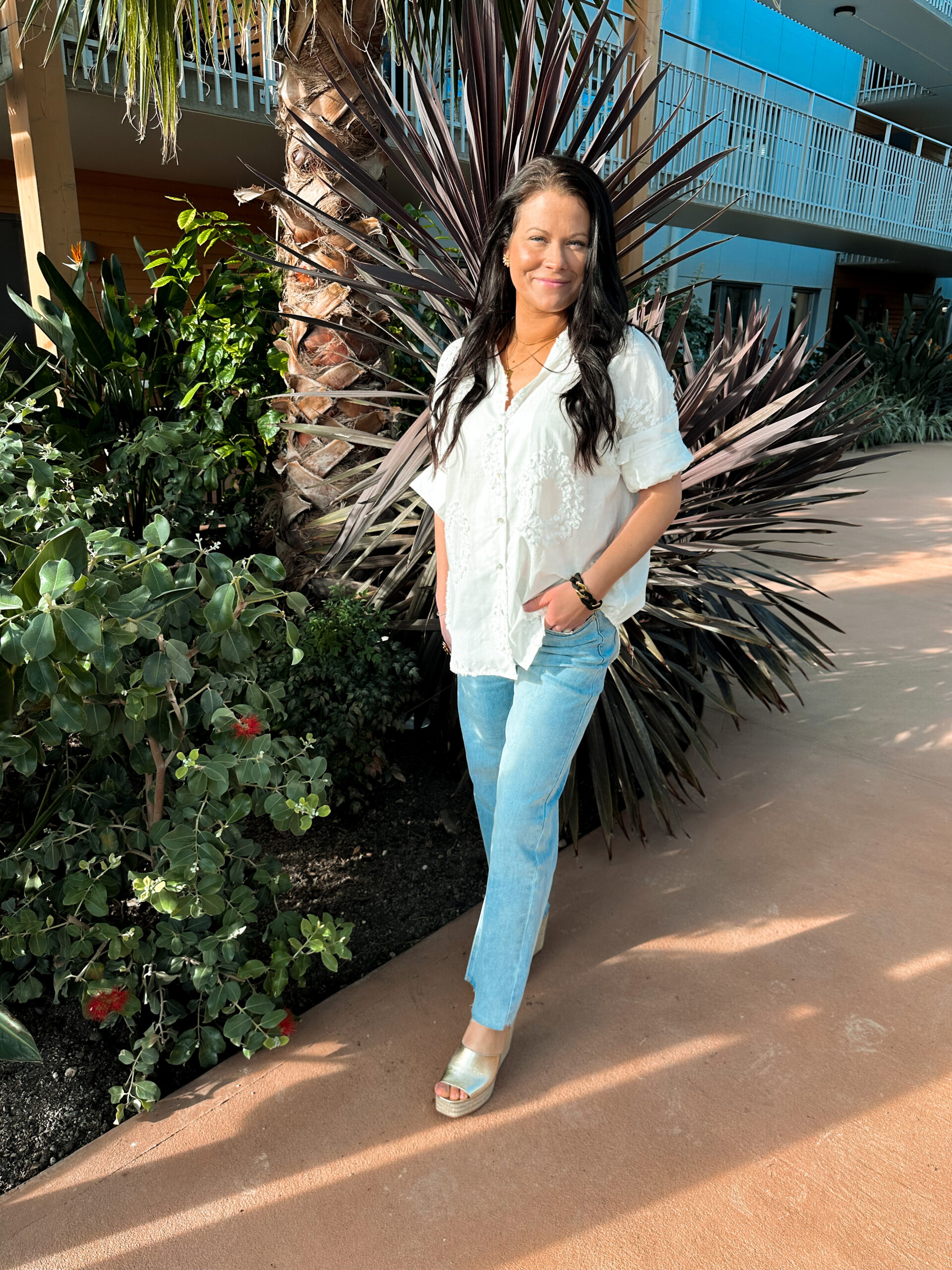 Vit Skjortblus - Brodyr - Bild 2