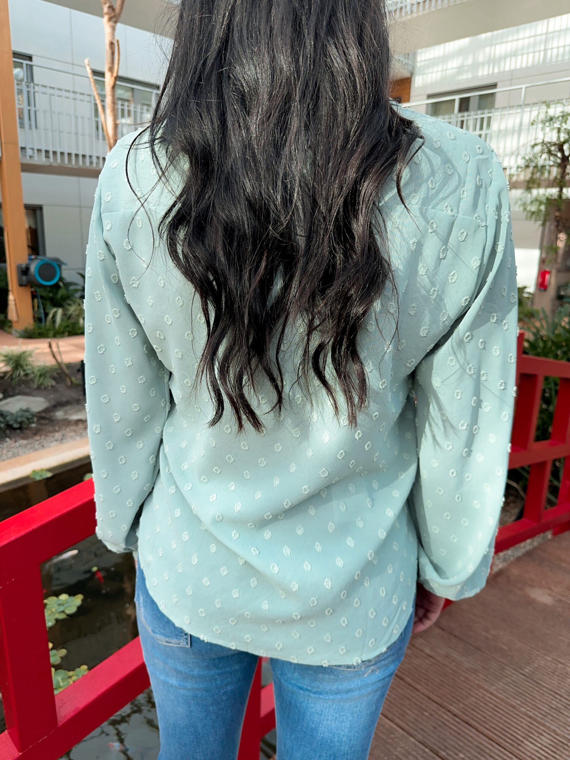 Grön Skjortblus - Dots - Bild 4