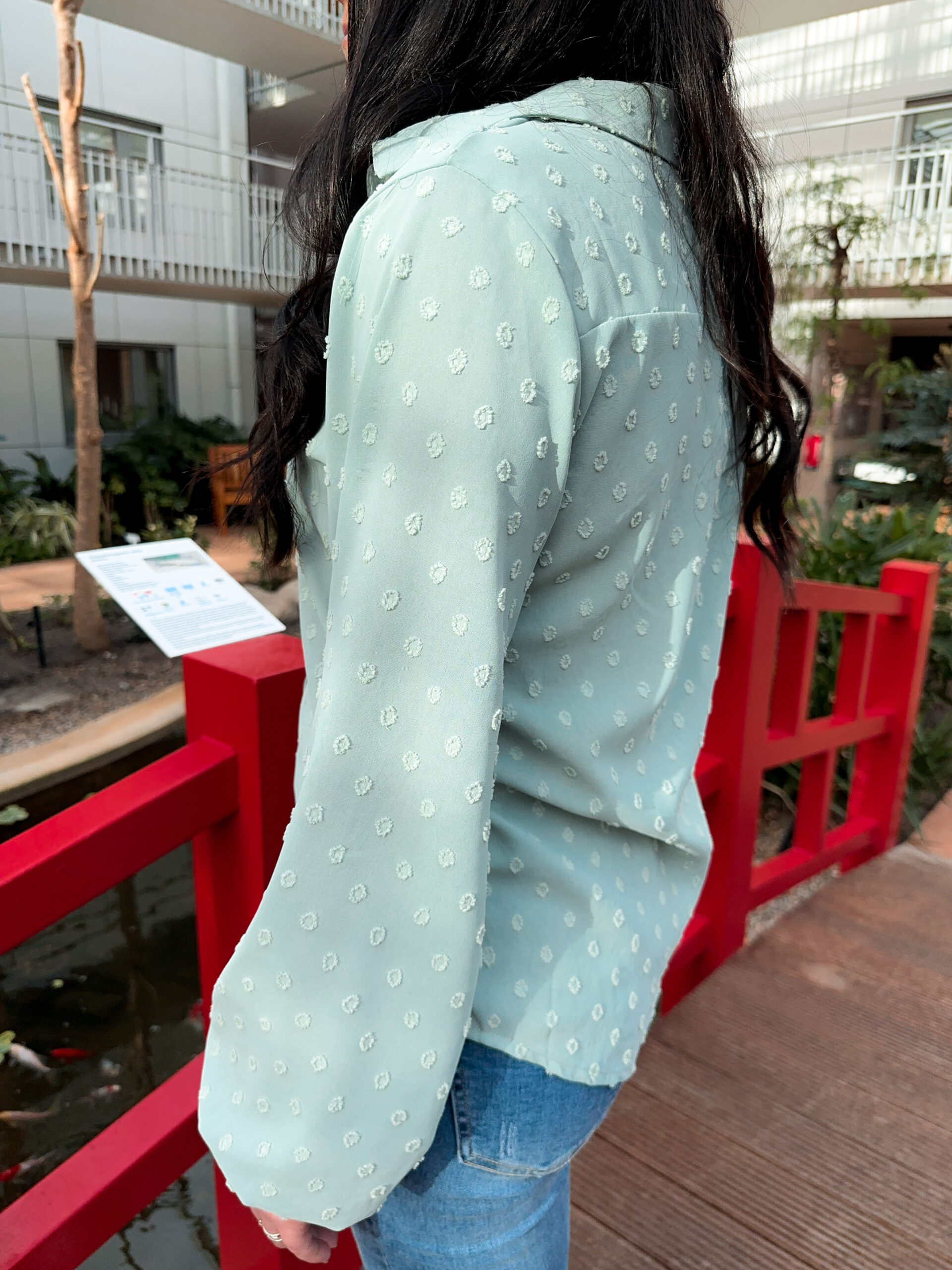 Grön Skjortblus - Dots - Bild 3