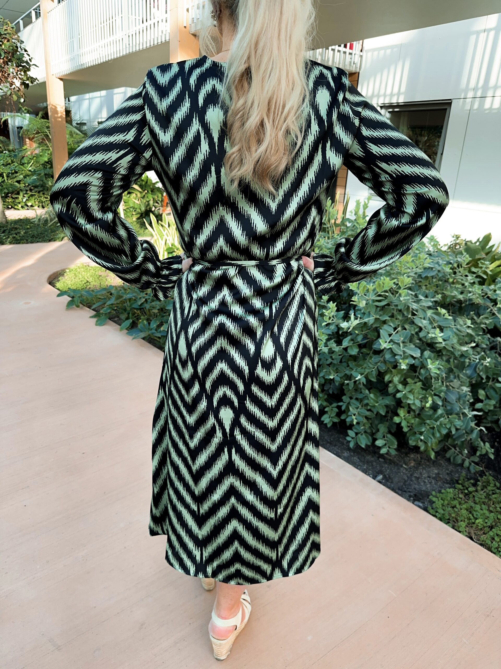 Zick Zack Klänning - Khaki/Svart - Bild 4