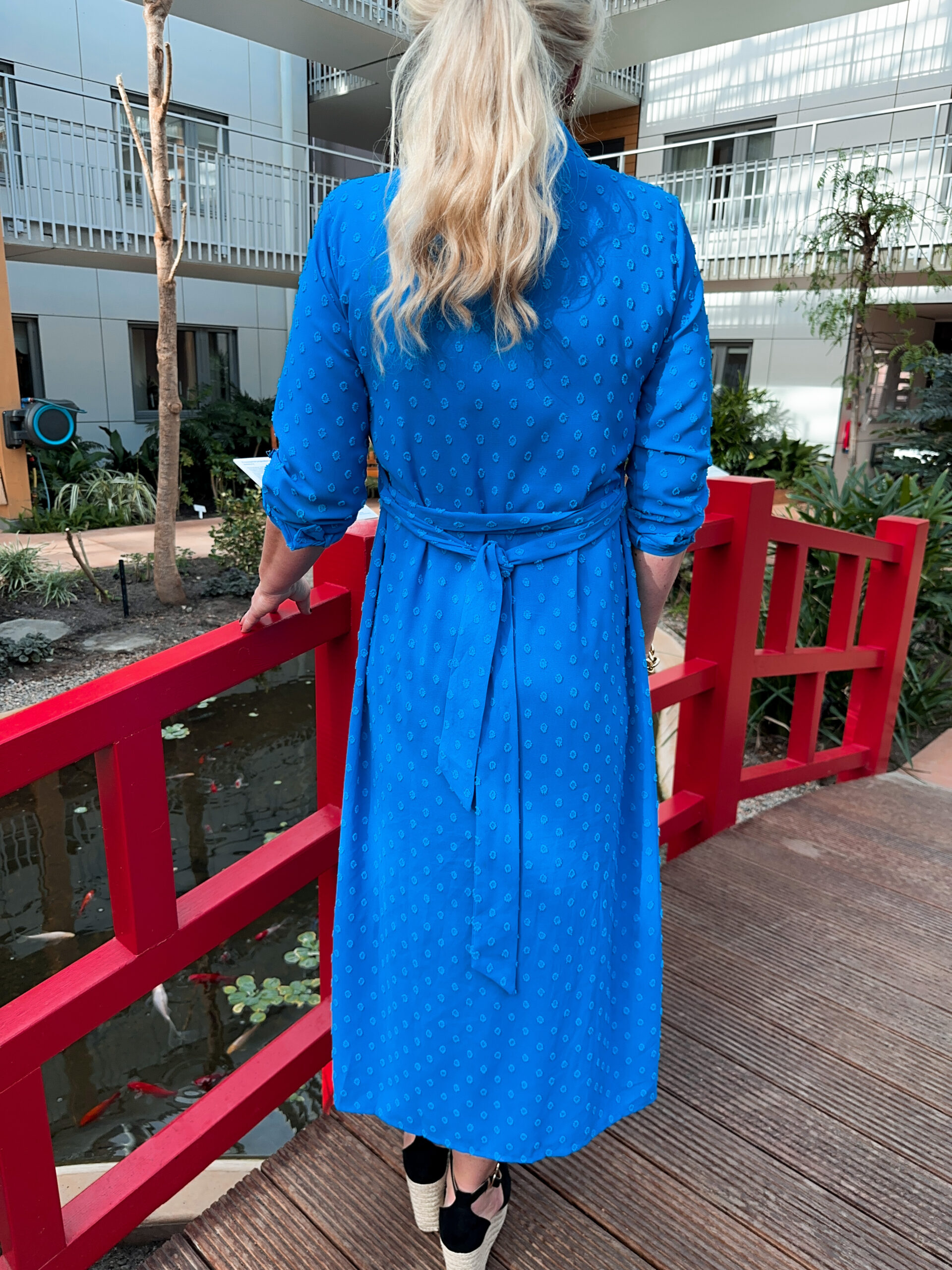 Blå Skjortklänning - Dots - Bild 3