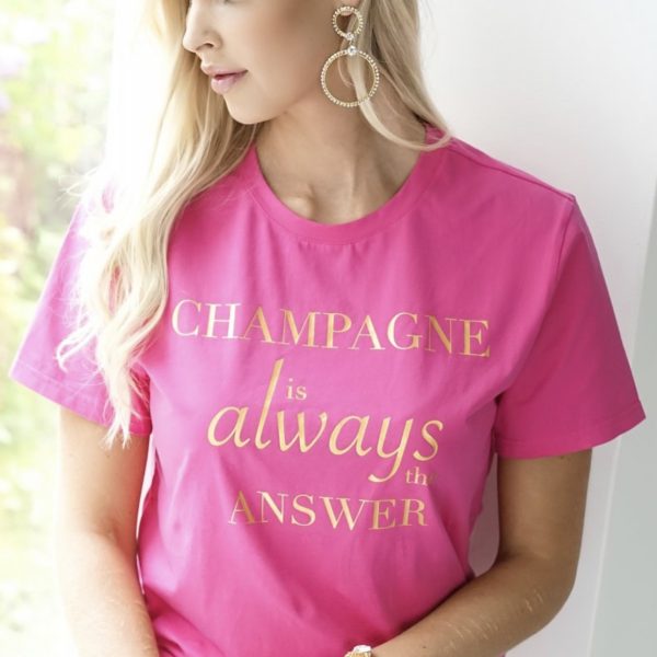 Champagne T-Shirt - Cerise
