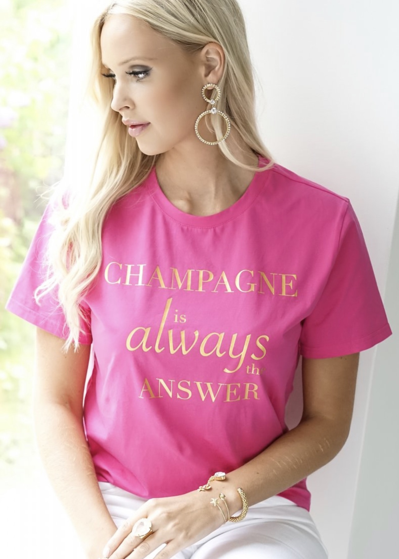 Champagne T-Shirt - Cerise