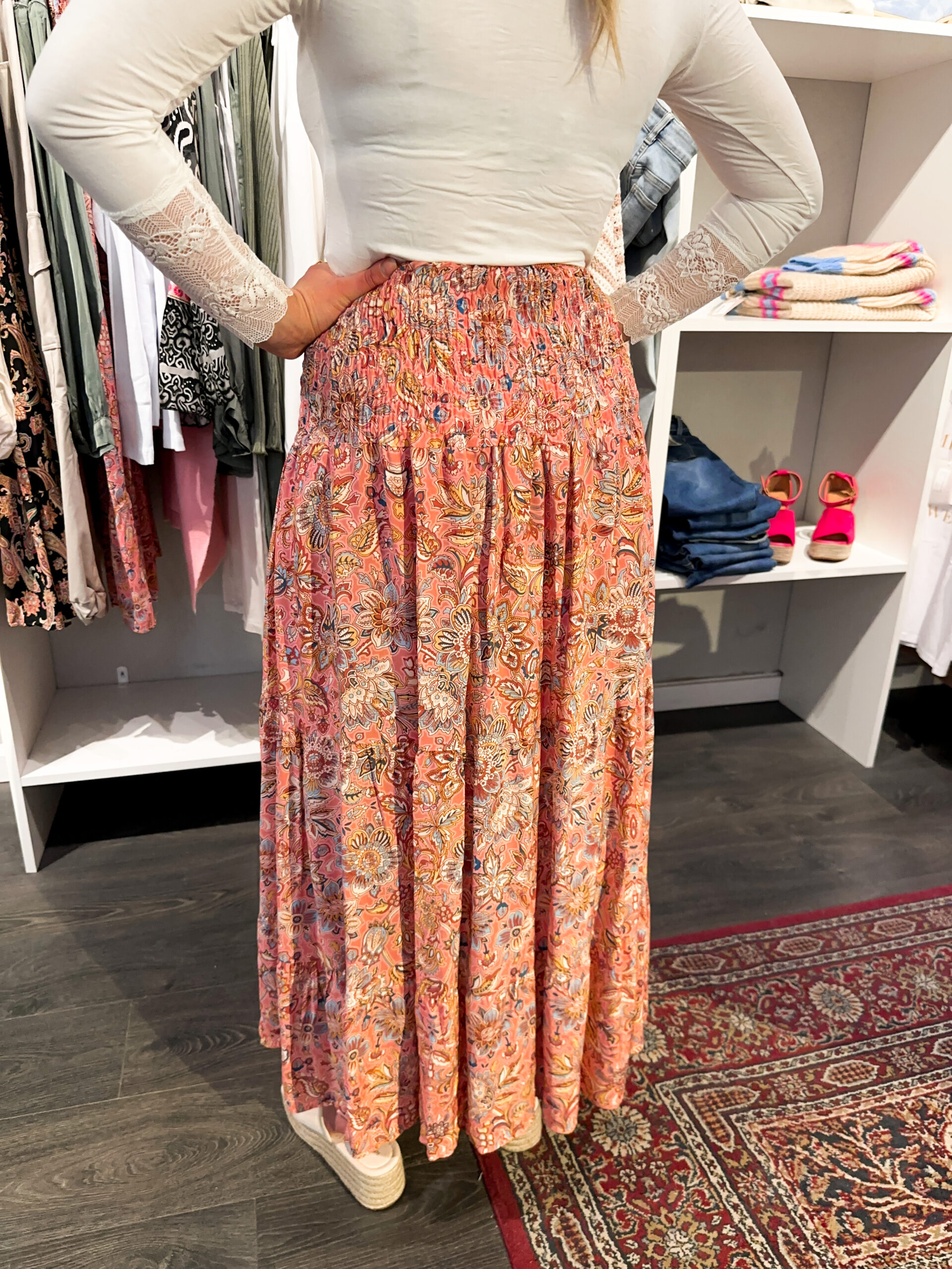 Boho Kjol - Paisley Rosa - Bild 4