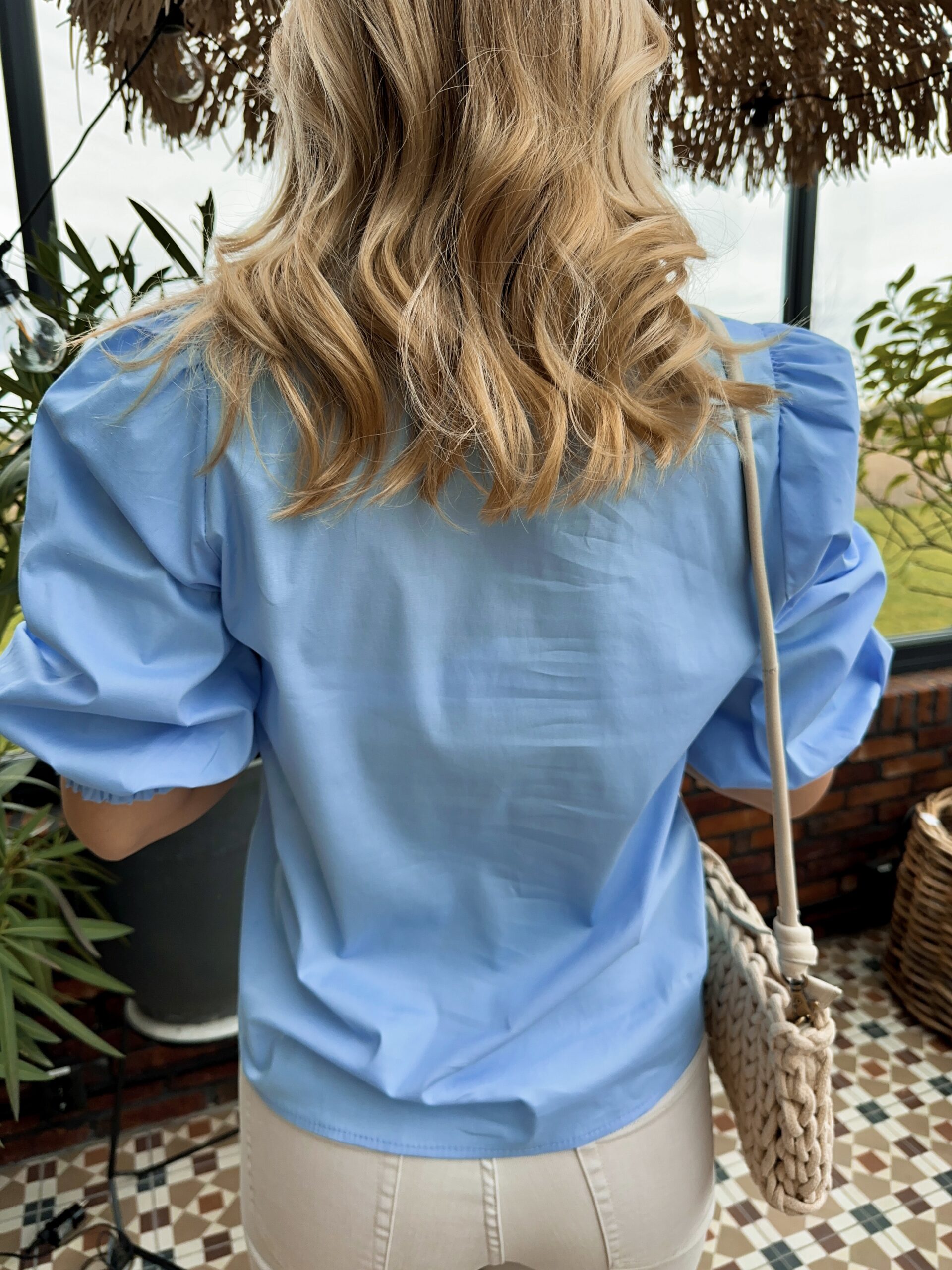 Bomullsblus - Blå - Bild 4