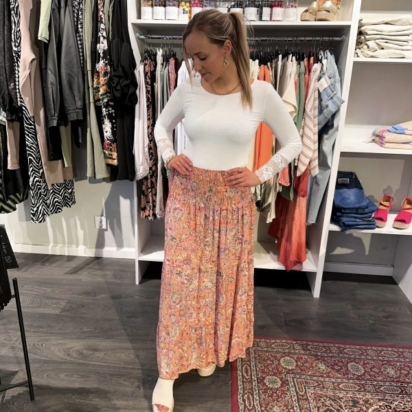 Boho Kjol - Paisley Rosa