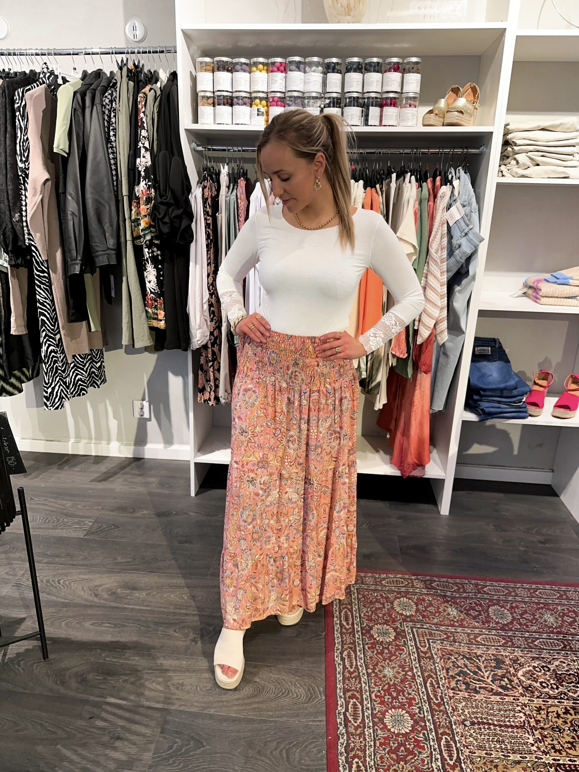 Boho Kjol - Paisley Rosa