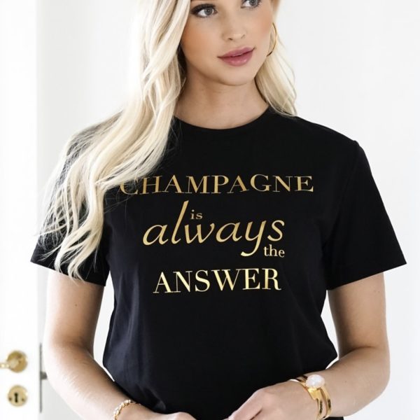 Champagne T-Shirt - Svart