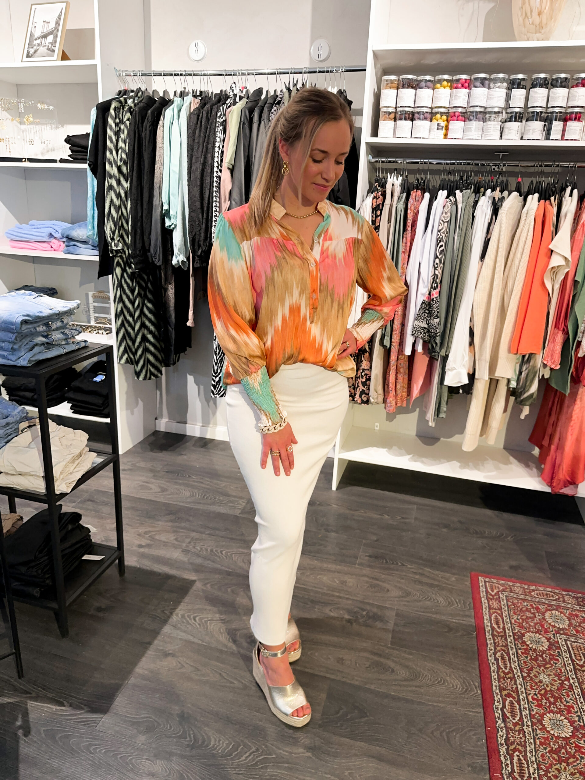 Finstickad Kjol - Beige - Bild 2