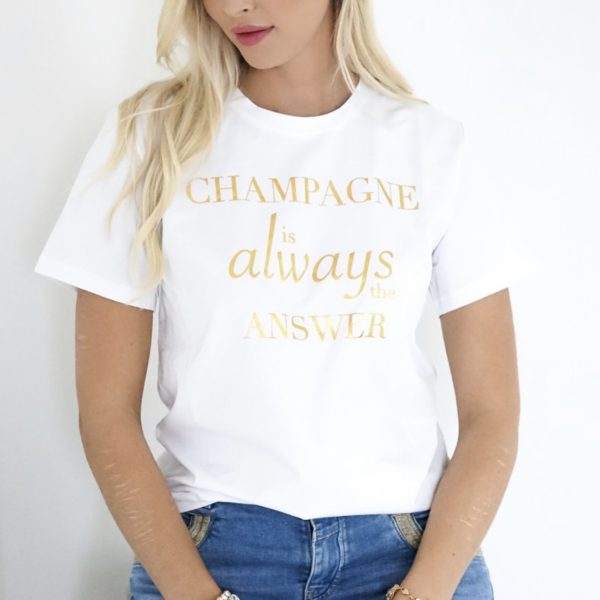 Champagne T-Shirt - Vit