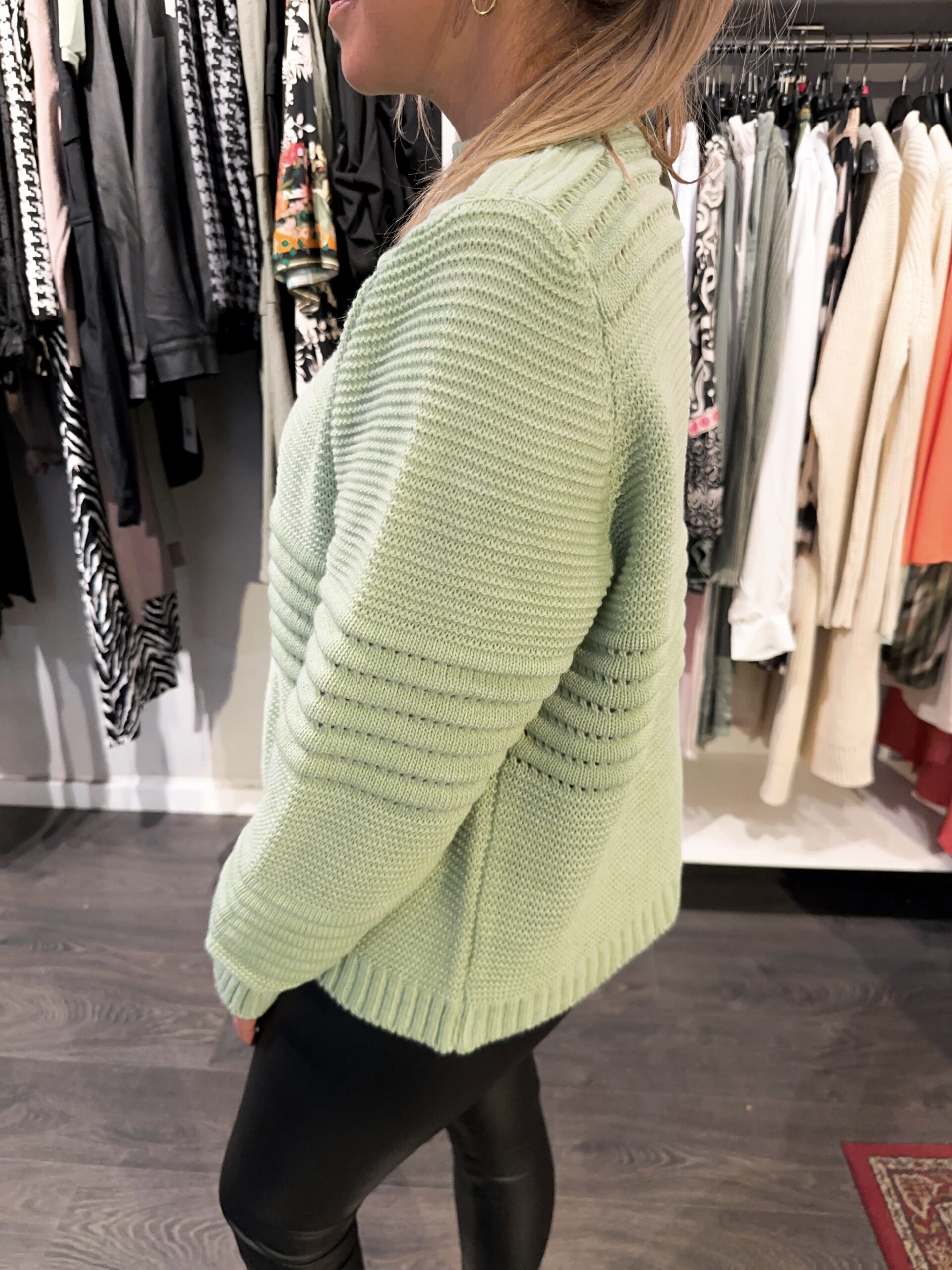 Grön Stickad Tröja - Bild 2