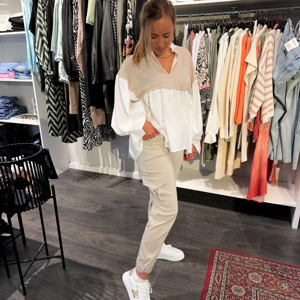 Baggy Cargo Byxa - Beige