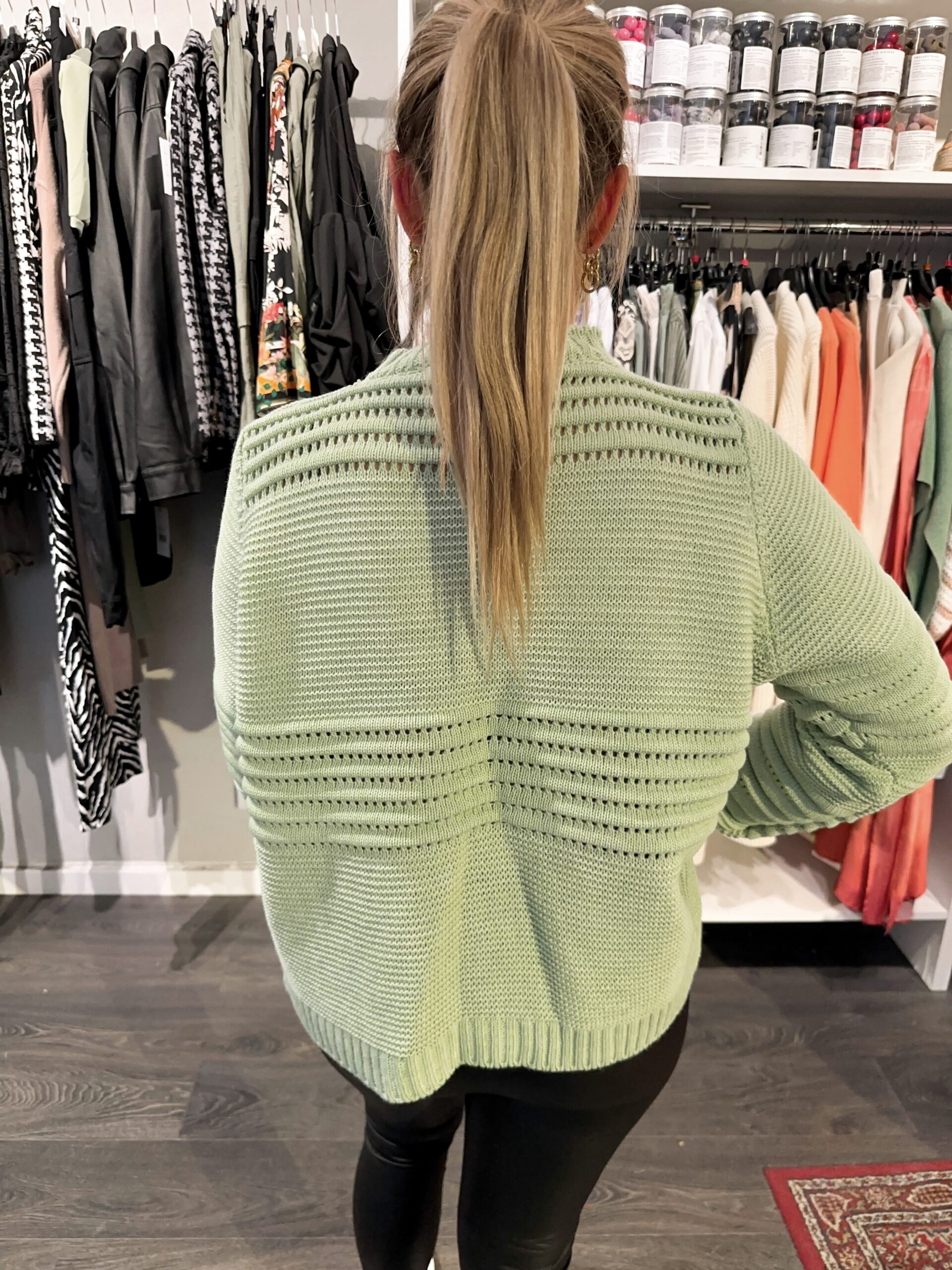 Grön Stickad Tröja - Bild 3