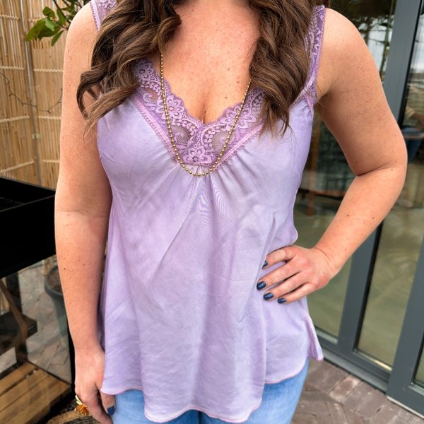 Lila Spetslinne - Viskos