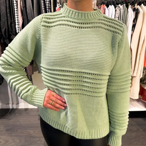 Grön Stickad Tröja